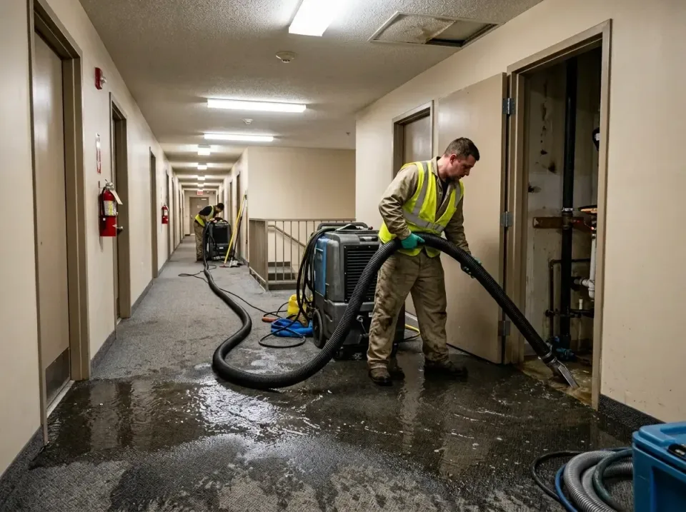 multi-unit-apartment-hallway-f-005 — frequently asked questions, Emergency Burst Pipe Water Extraction & Removal in Brownwoo…